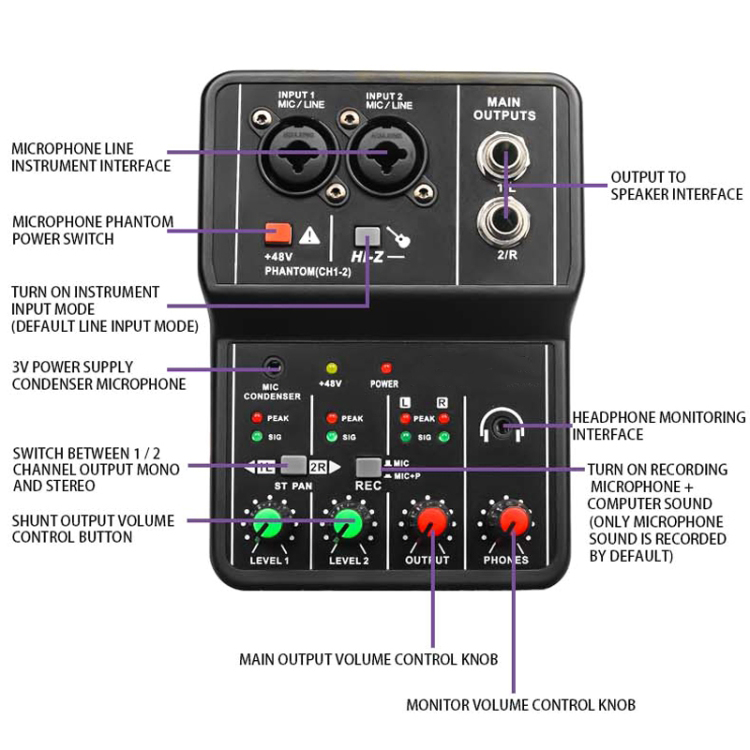 Q12 model live streaming microphone